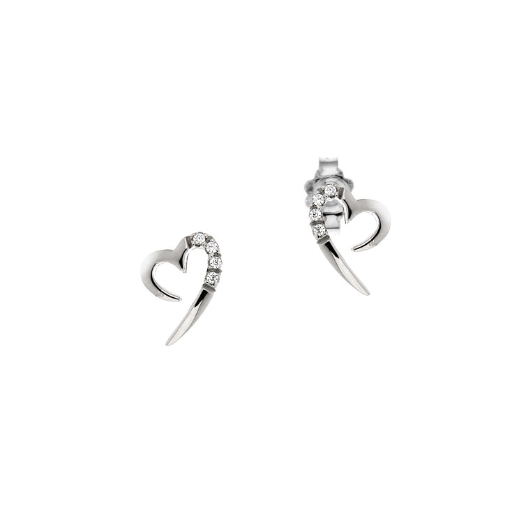 Orecchini Cuore con diamanti