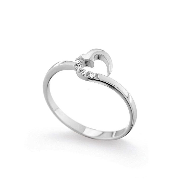Anello Cuore con diamanti
