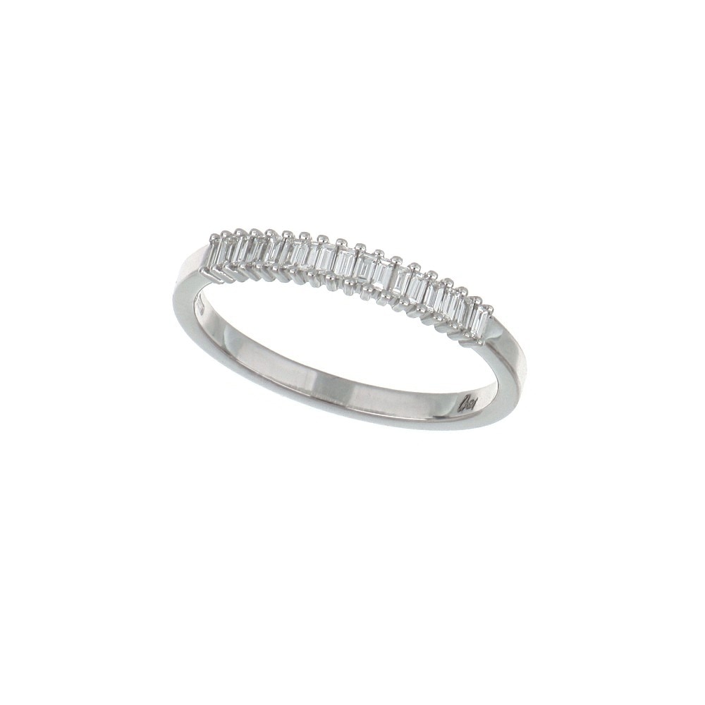 Fedina con diamanti baguette verticali