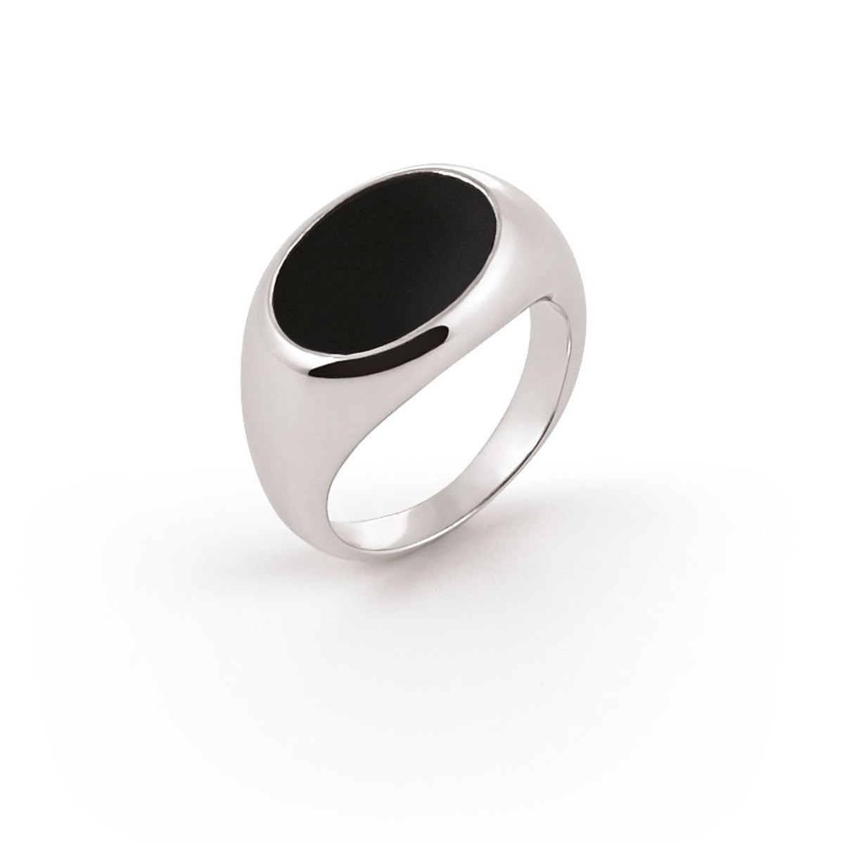 Anello chevalier con onice