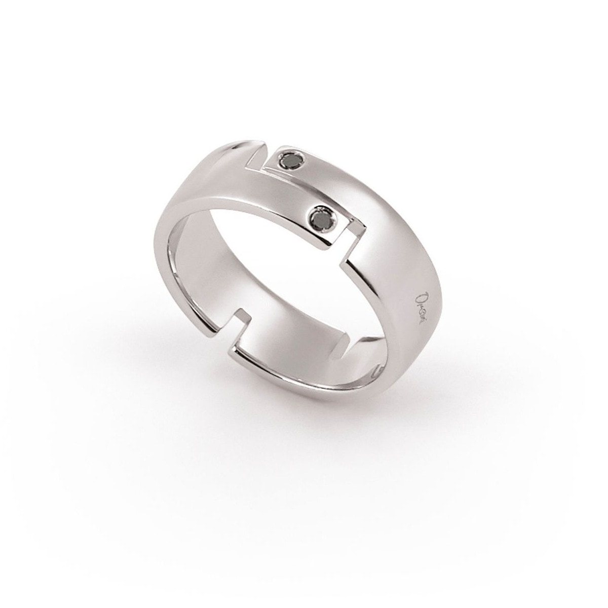 Anello geometrico con diamanti