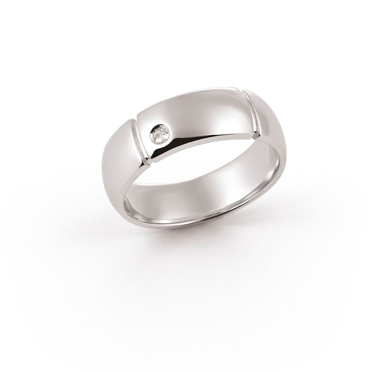 Anello fascia con diamante
