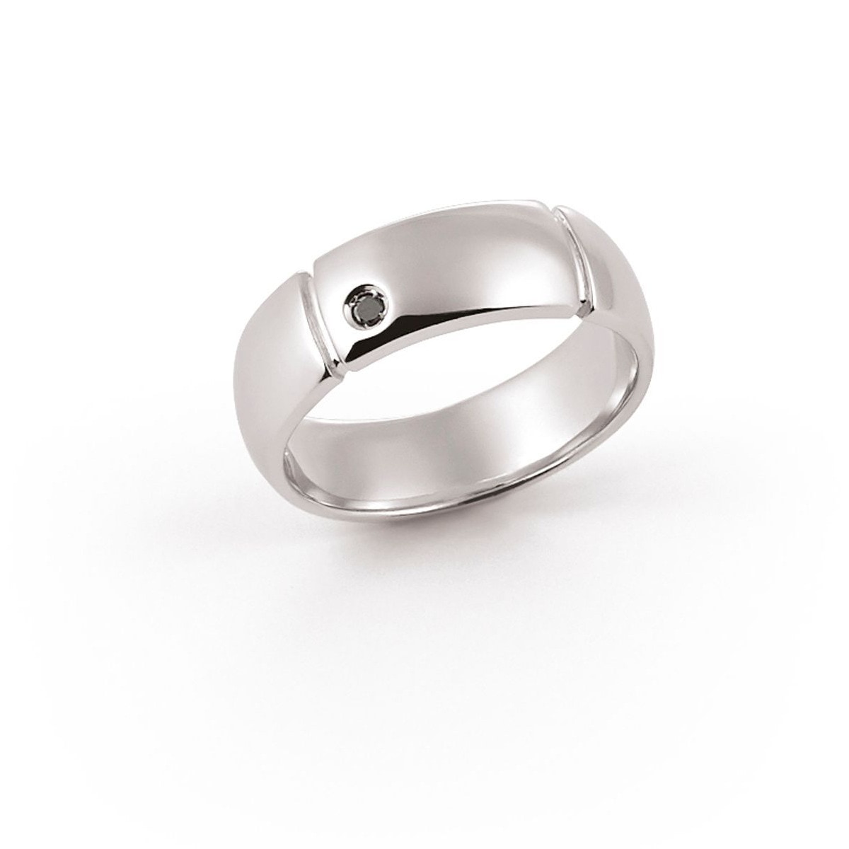 Anello fascia con diamante