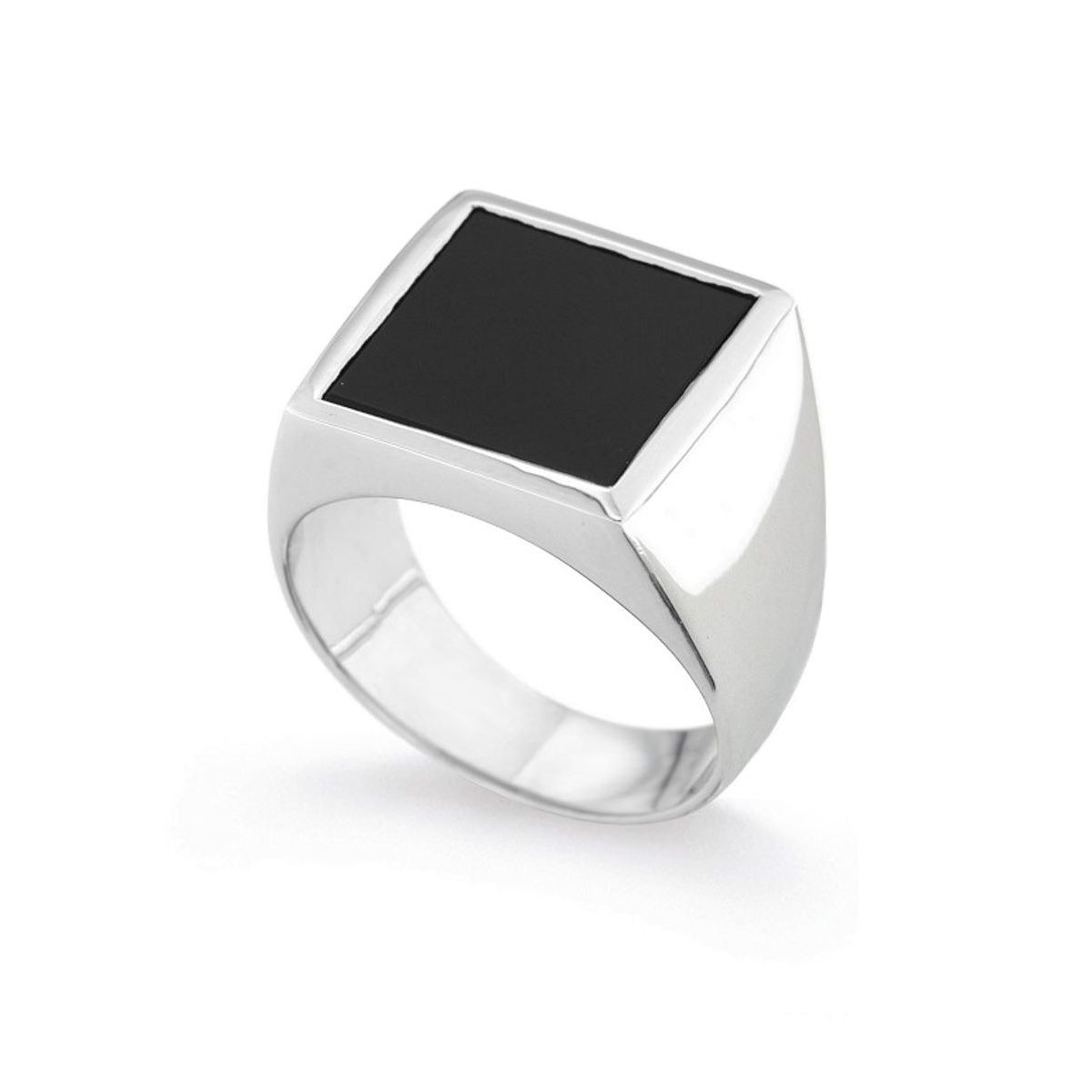 Anello chevalier con onice