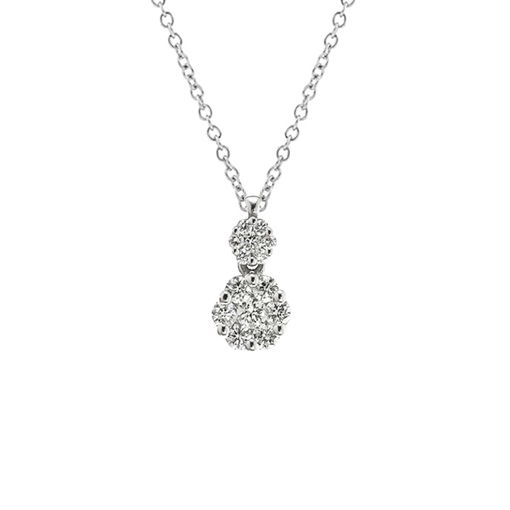 Girocollo con fiori di diamanti