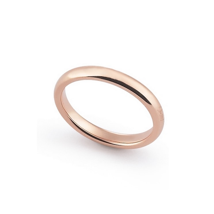 Fede tipo francesina in oro rosa — Senza diamante