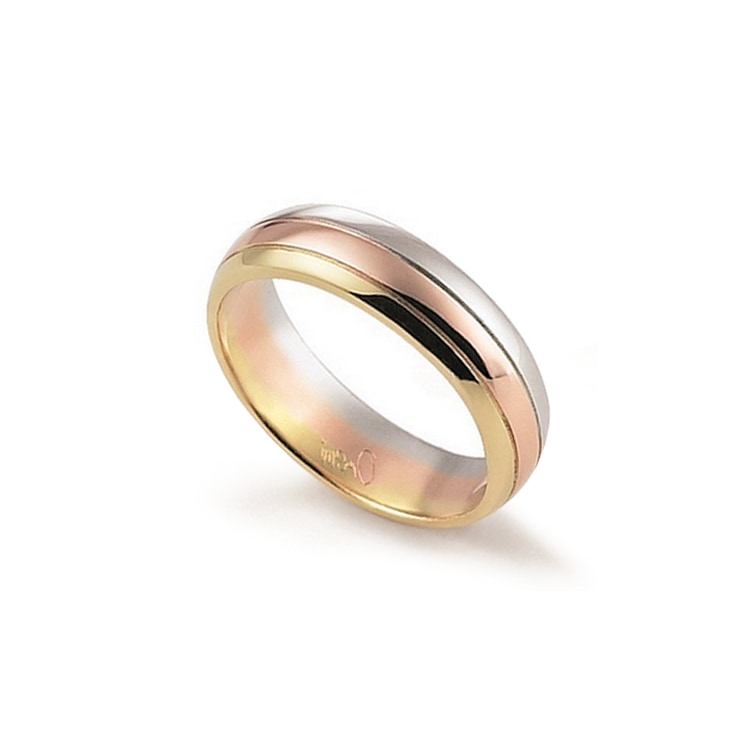 Fede a tre colori a tre fasce affiancate — Senza diamante