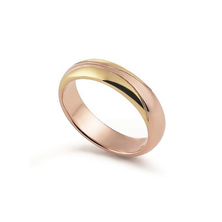 Fede a tre colori tipo mantovana con inserti curvi — Senza diamante